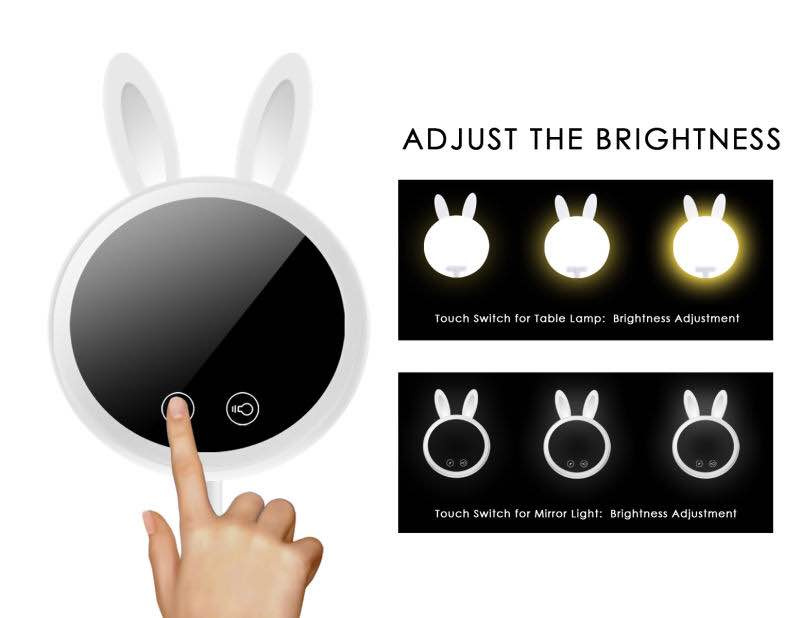 Rabbit Light Makeup Mirror Magnifying Mirror with Light