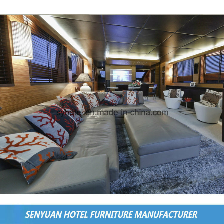 Modern Superior Comfortable Leather L Shape Hotel Sofa (SY-BS6)