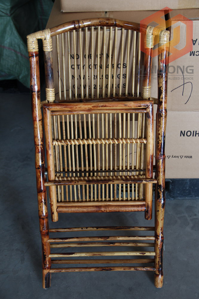 Solid All-Natural Bamboo Folding Chairs