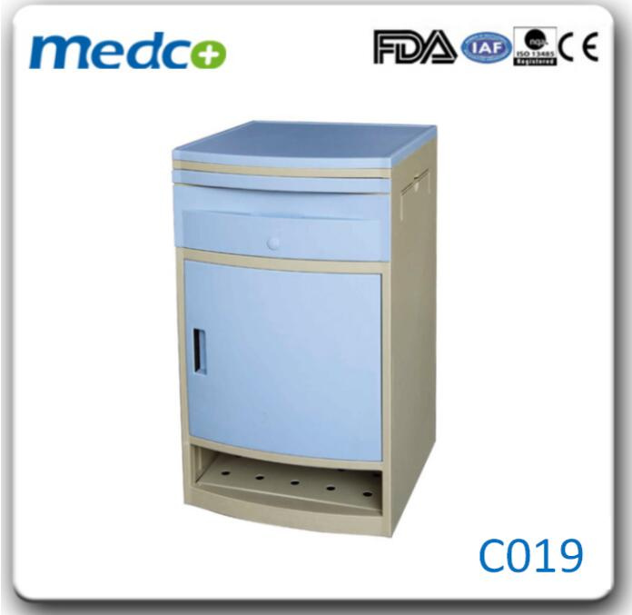 Multi Functions Hospital Use ABS Bedside Table Cabinet Drawer