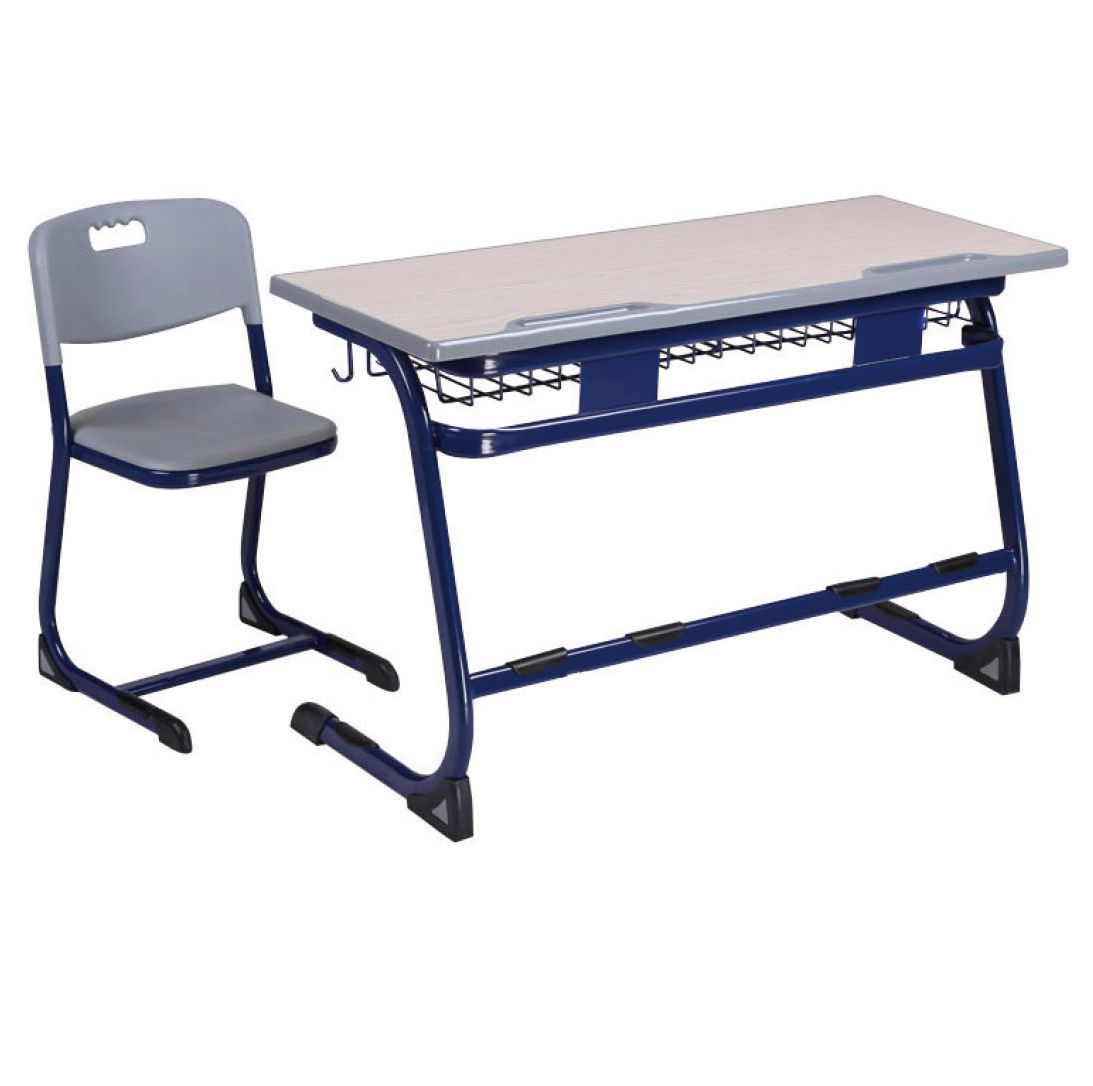 Good Quality Double Connected School Classroom Student Desk with Chair