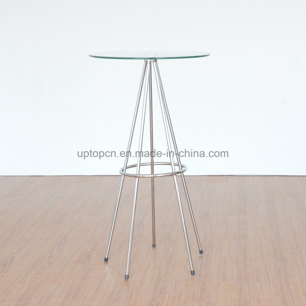 Simple Style Commercial Glass Top Table for Bar Used (SP-BT650)