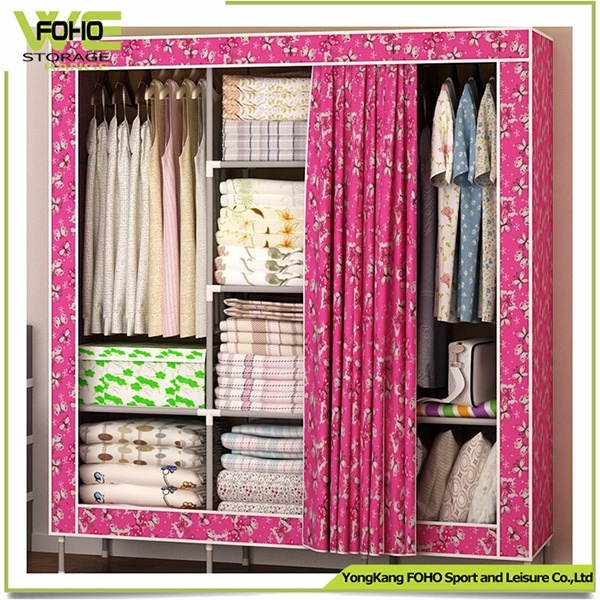 Huge Size Curtain Door Bedroom Custom Cloth Furniture Wardrobes