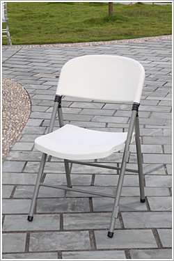 Black Color Plastic and Steel Folding Chair