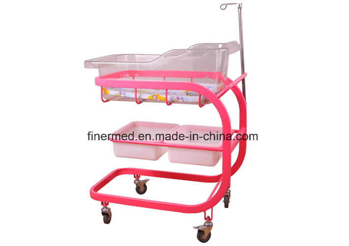 Hospital Baby Bed with IV Pole