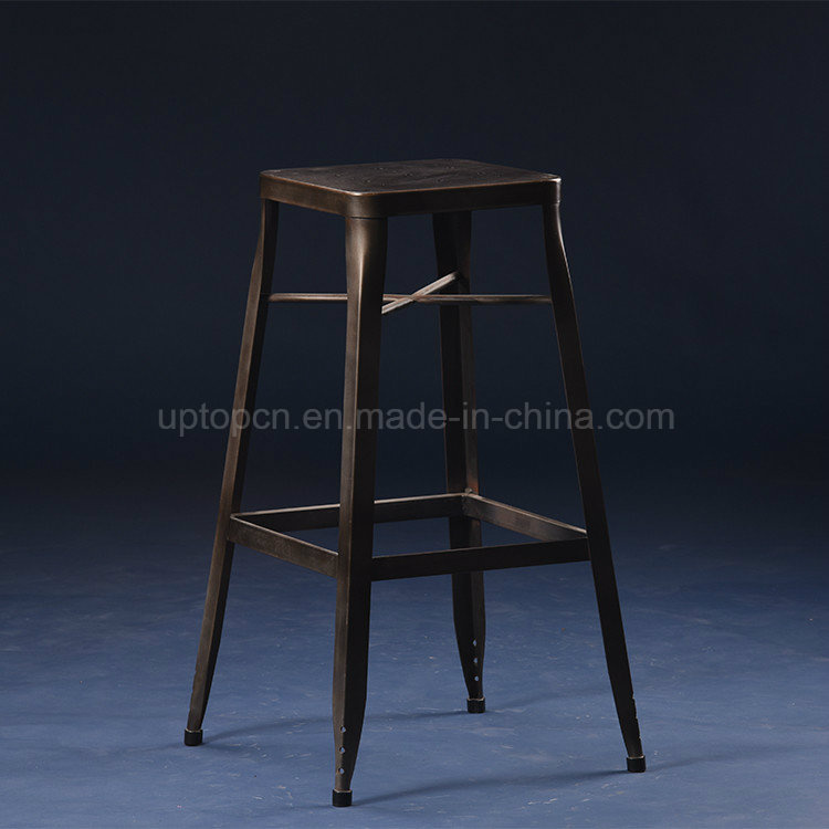 Square Rust Vintage Metallic Bar Stool (SP-MC074)