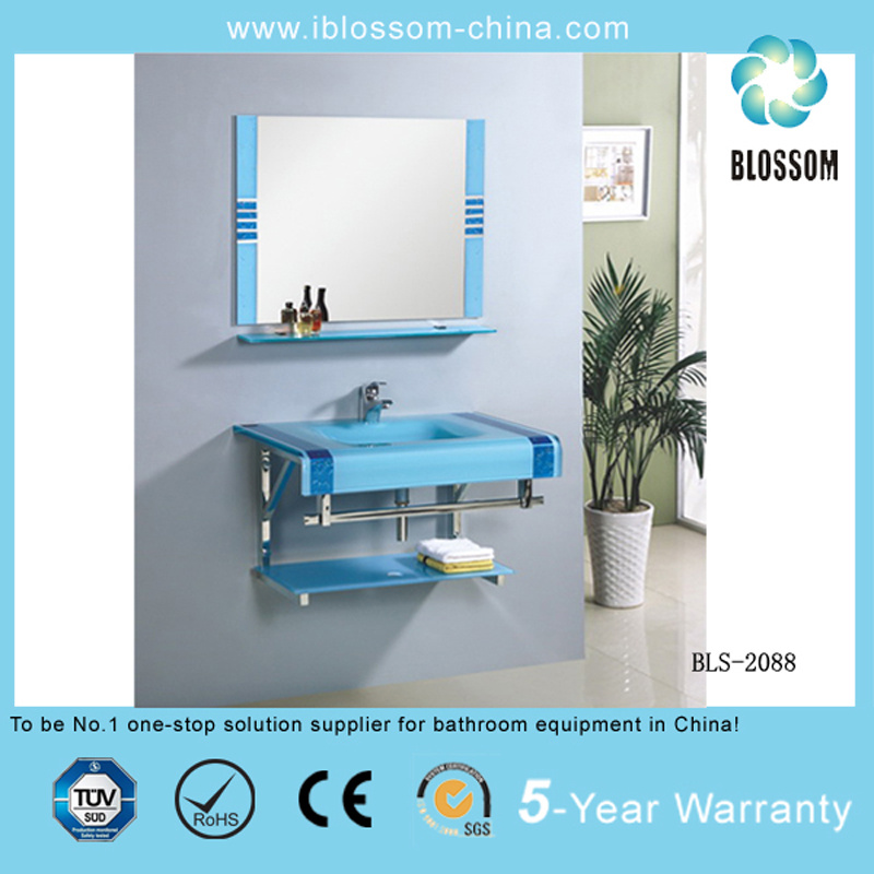 Bathroom Vanity Glass Washing Basin with Mirror /Bls-2088