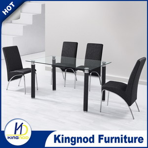 Tempered Glass Clear Dining Room Table