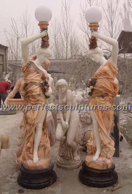 Garden Carving Stone Lantern Statue with Marble Sculpture (SY-C1063)