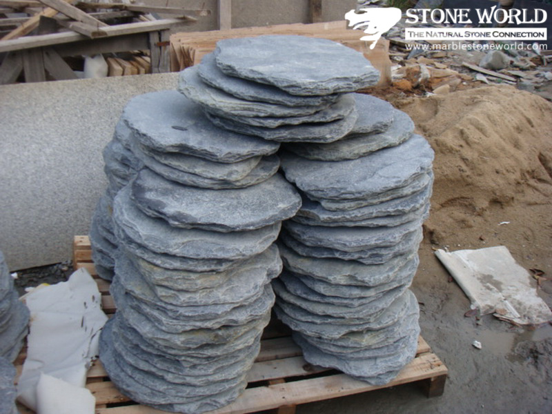 Round Grey Flagstone for Outside Garden Decoration (CS016)