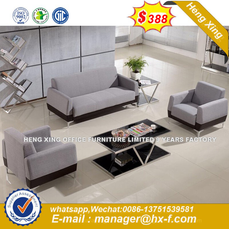 Metal Legs 3+2+1modern Leather Office Sofa (HX-8N0517)