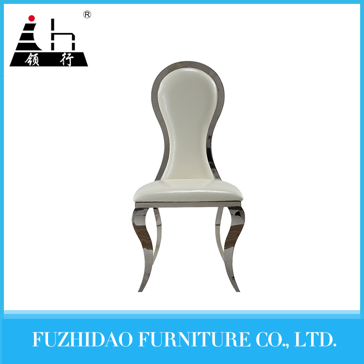 Oval Shaped Wholesale Stainless Steel Metal Dining Chair