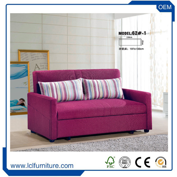 Home Furniture Three Seats Sofa One Piece MOQ Tufting Fabric Upholstery Sleeping Sofa Bed