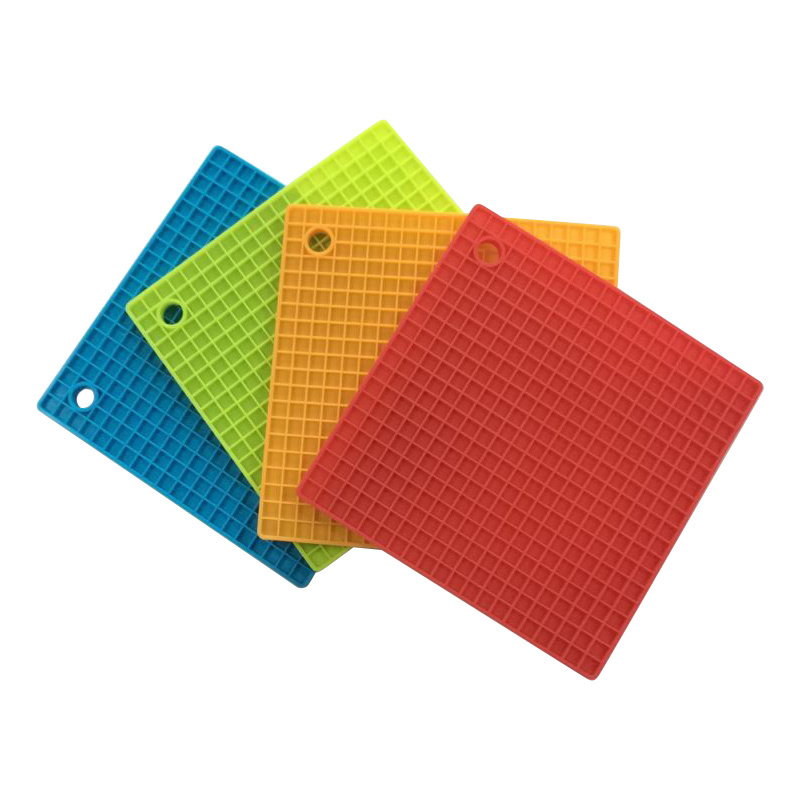 Kitchenware Silicone Rubber Hot Pot Holder Pads Table Mat