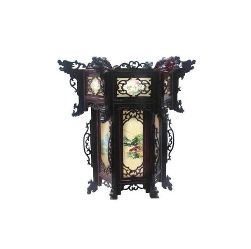 Antique Chinese Carved Lantern Hf079-75