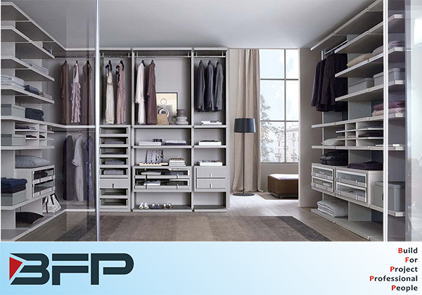 Modern Melamine Wooden Bedroom Storage Simple Wardrobe