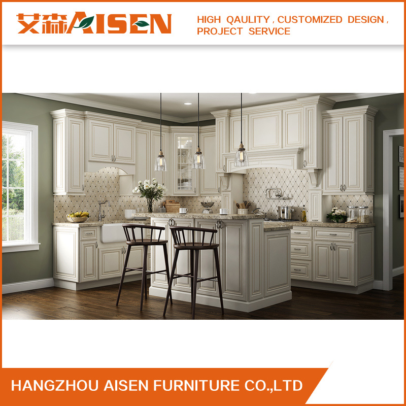 Wooden Home Furniture Shaker Door Solid Wood Kitchen Cabinet