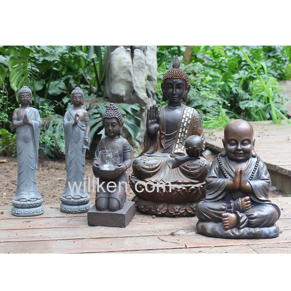 Resin Alfresco Decoration Seated Buddha Garden Statue