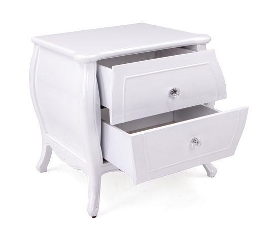 White Genuine Leather Bedroom Furniture