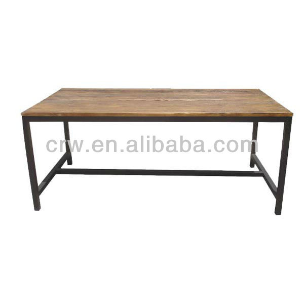 Dt-4021 Reclaimed Elm Industrial Style Dining Table