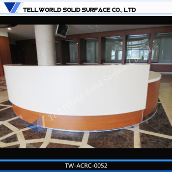 Tw Artificial Stone Office Round Reception Desk