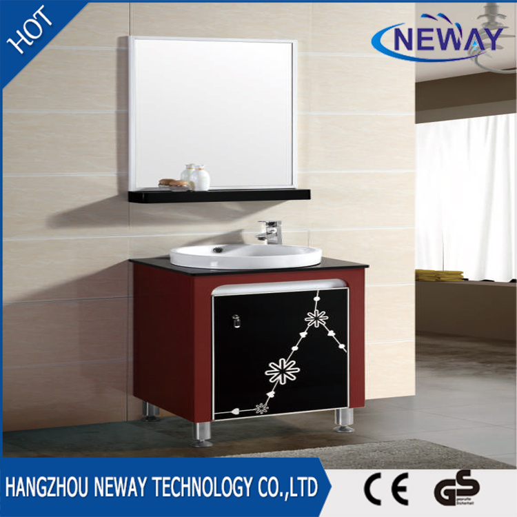 Fancy Design PVC Floor Stand Bathroom Sets Cabinets
