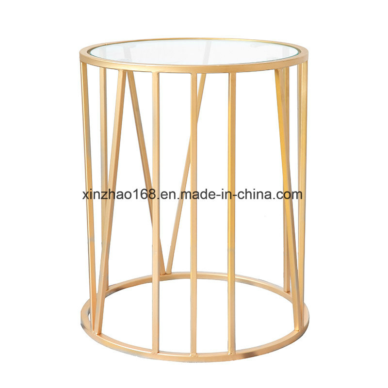 Goolee Stylish Toughened Stainless Steel Coffee Side Table with Glass Top