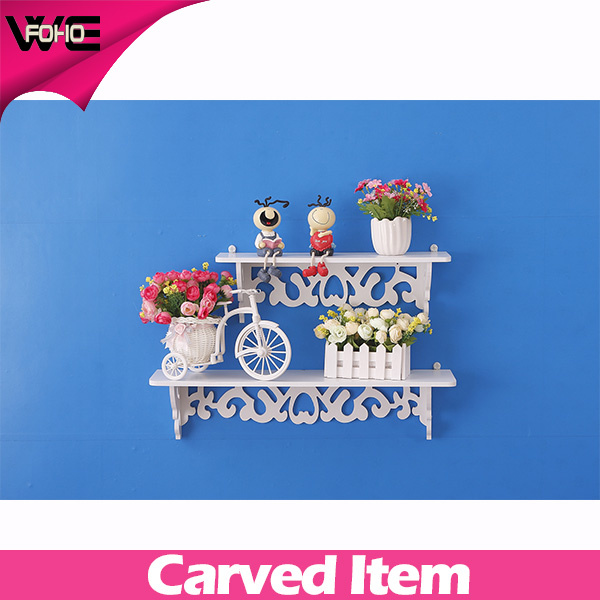 White Plastic Wall Mounted Shelving Units Decorative Wall Shelves