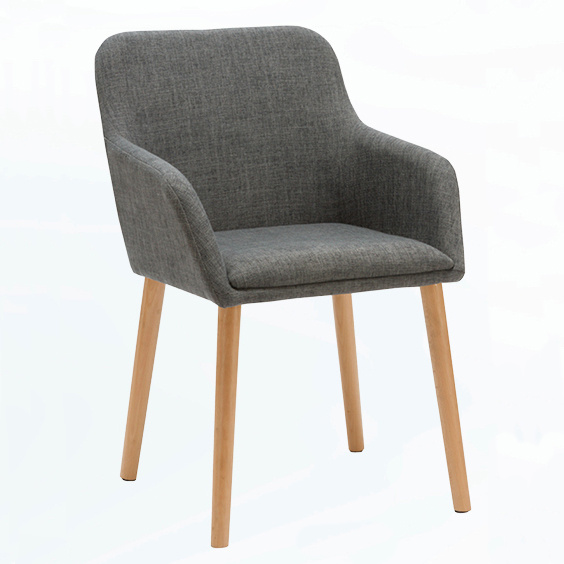 Wooden Legs Fabric Dining Chair W17959
