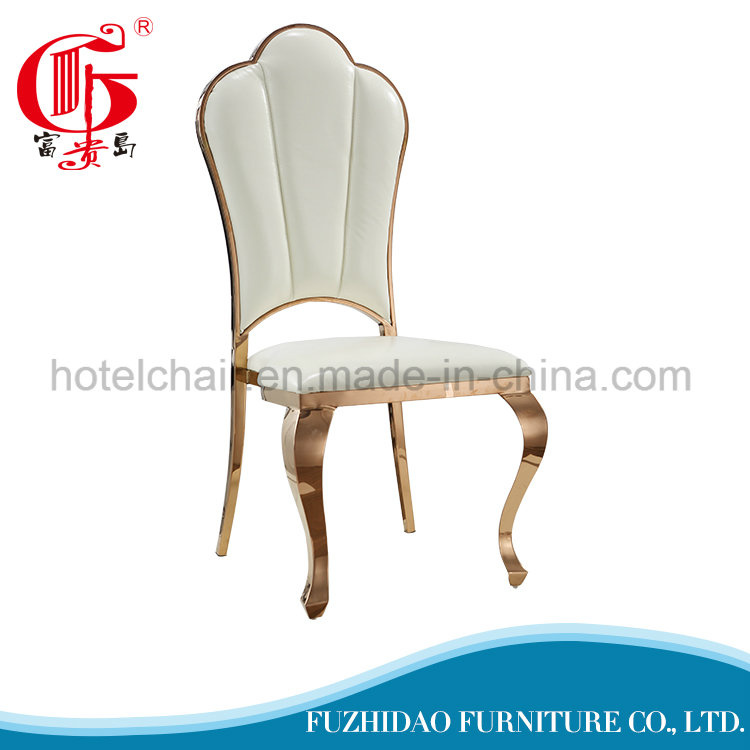 Banquet Furniture Rose Golden Stainless Steel Dining Chair (LH-603Y)
