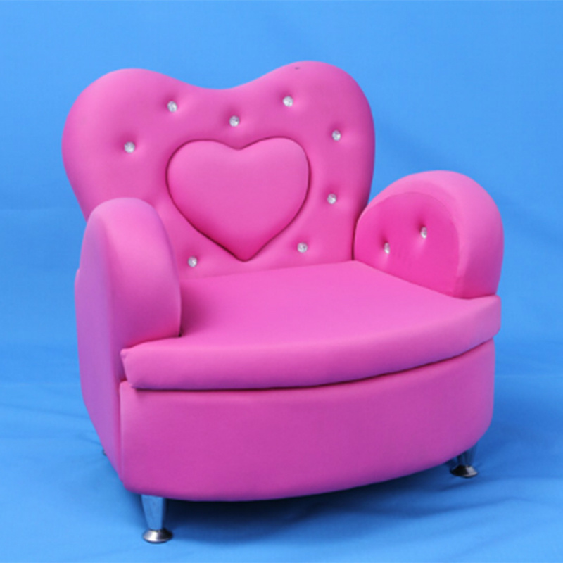Heart Shaped Rose Red Fabric Children Sofa (SF-199)