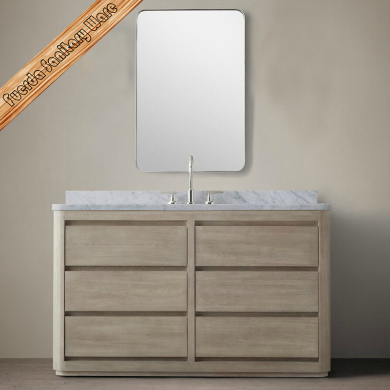 Fed-203 Transitional Oak Veneer Solid Wood Bathroom Vanities