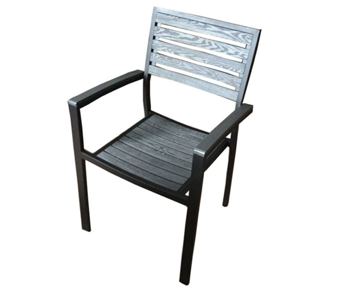 Outdoor Polywood Chair with Carving Surface Finished (WPC-002)