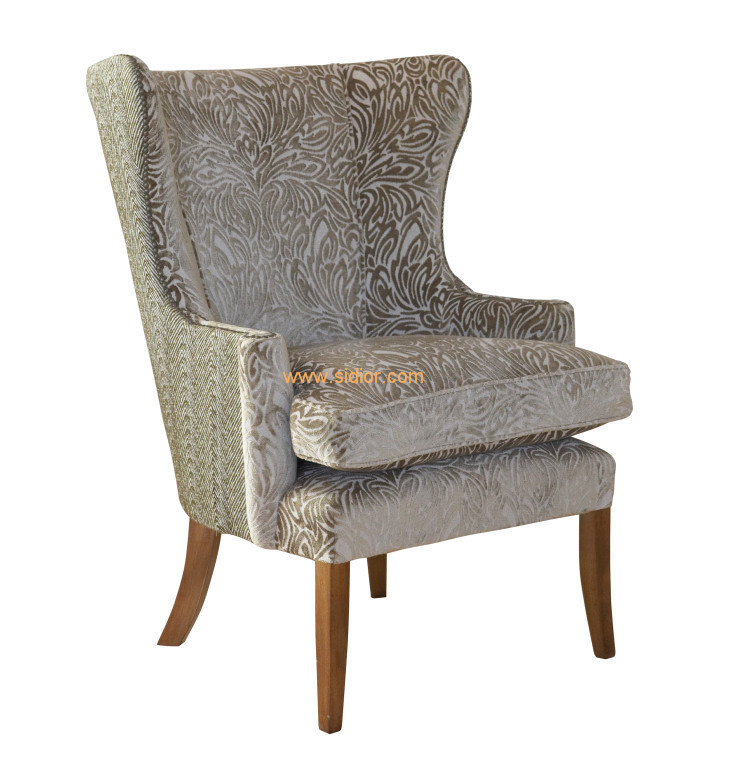 (CL-2214) Antique Wooden Hotel Furniture with Fabric Arm Chair