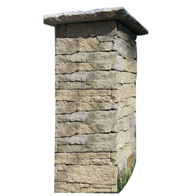 Natural Slate Stone Cement Pillar (SMC-PC009)