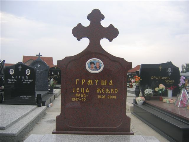 Granite Stone Monument / Tombstone with Custom Design