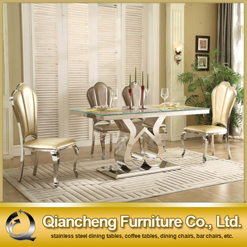 Marble Stainless Steel Modern Dining Table