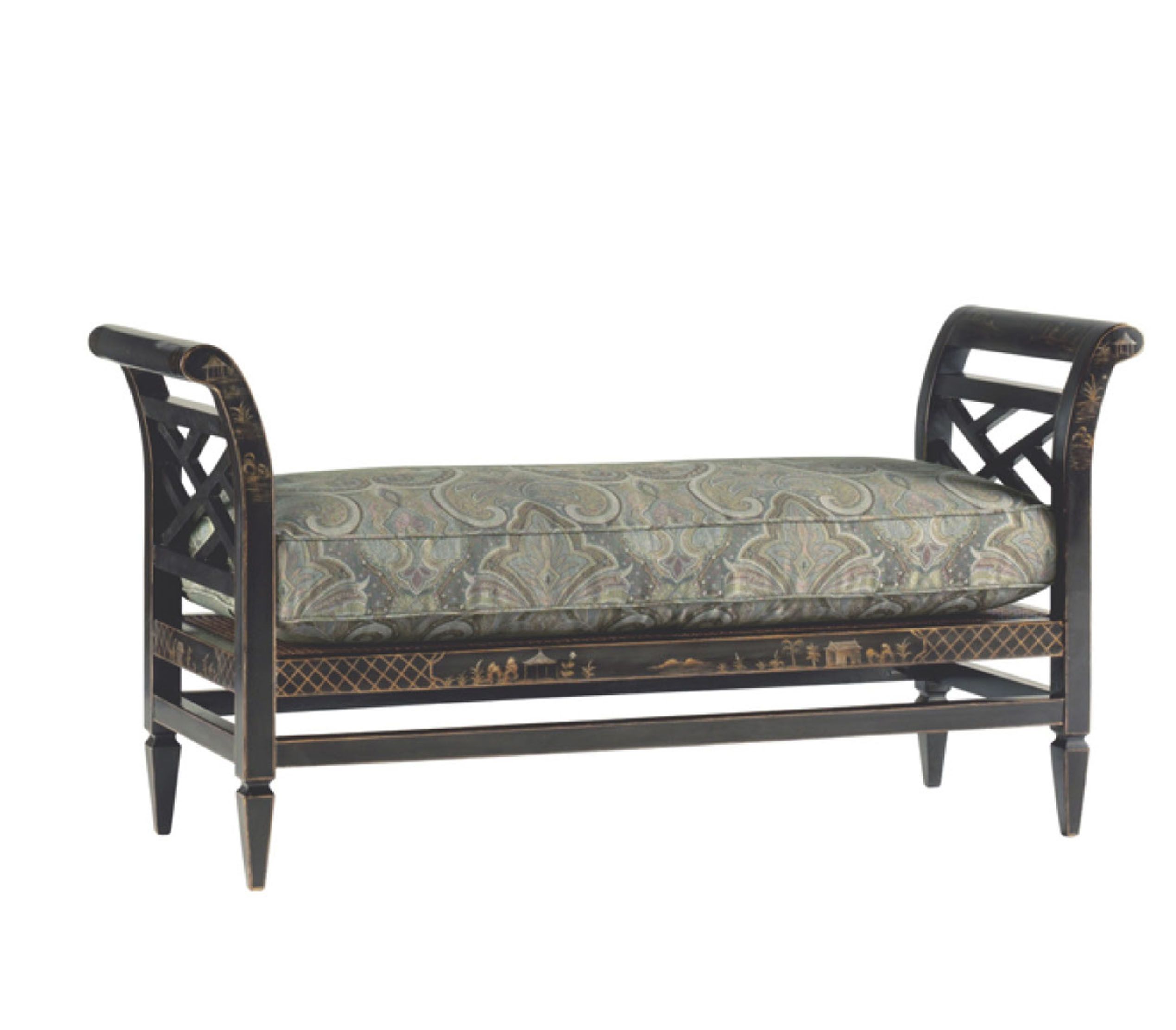 Luxury Bedroom Furniture Ottoman Stools French Style Fabric Bed Endstool0596