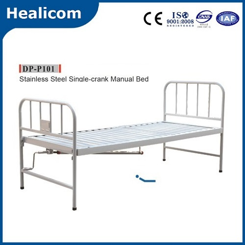 Dp-P101 Stainless Steel Manual Hospital Bed