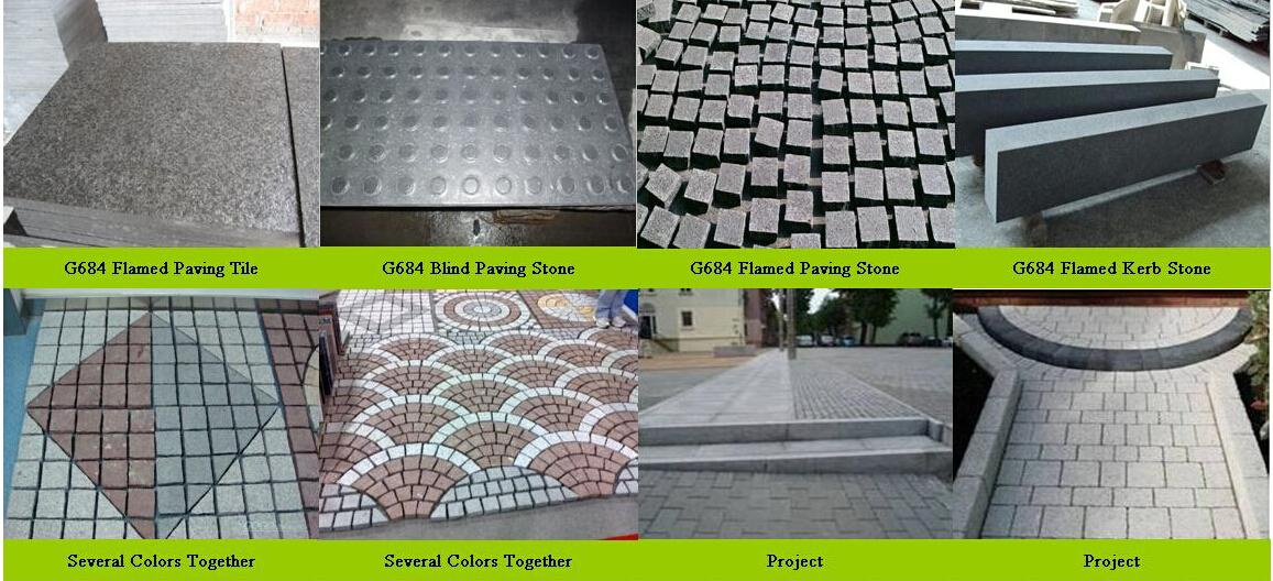 G684 Paving Stone, Black Granite Paving Stone