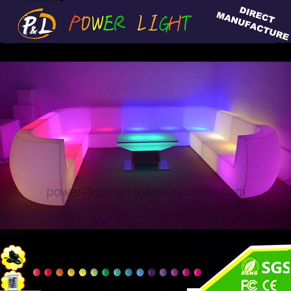 Illuminated Bar Restaurant Hotel LED Furniture Sofa Set