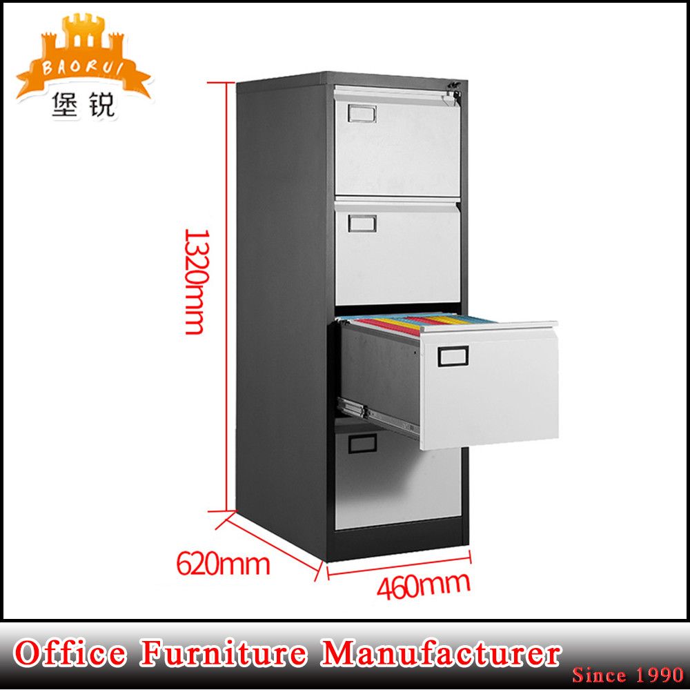 Vertical Design 4 Layers Steel Filing Cabinet