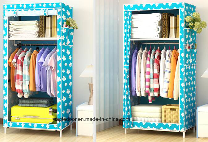 Small Size Assembled Clothes Hanger Latest Wardrobe Door Design (FW-09)