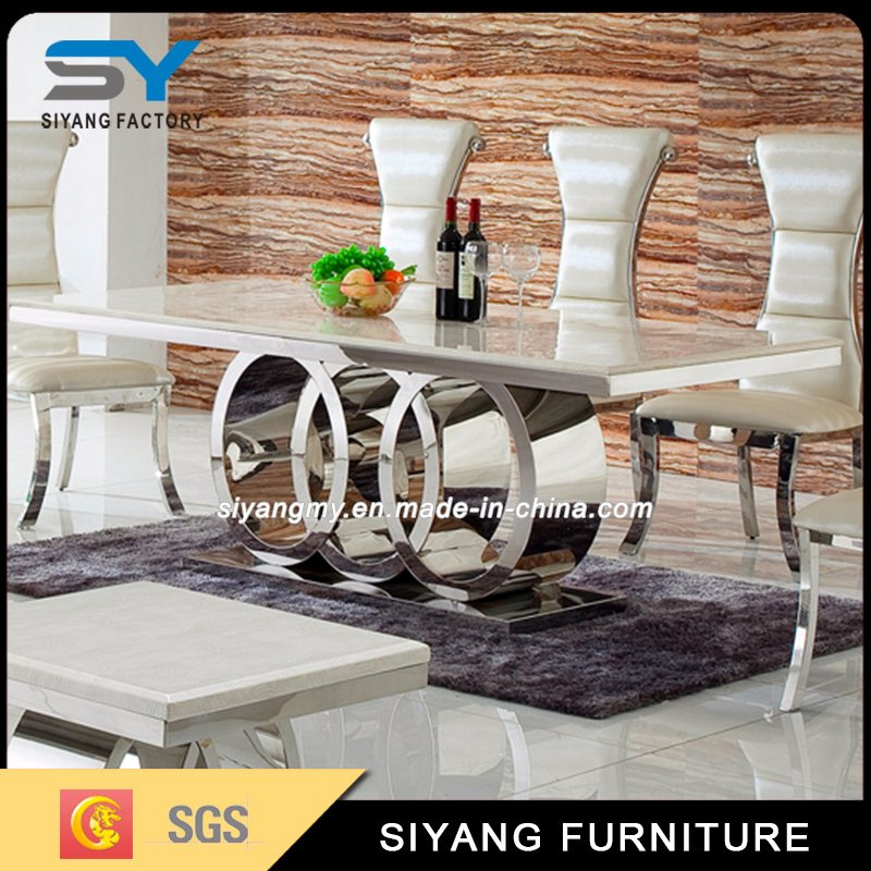 Stainless Steel Furniture Banquet Dining Table Dinner Table for Hotel
