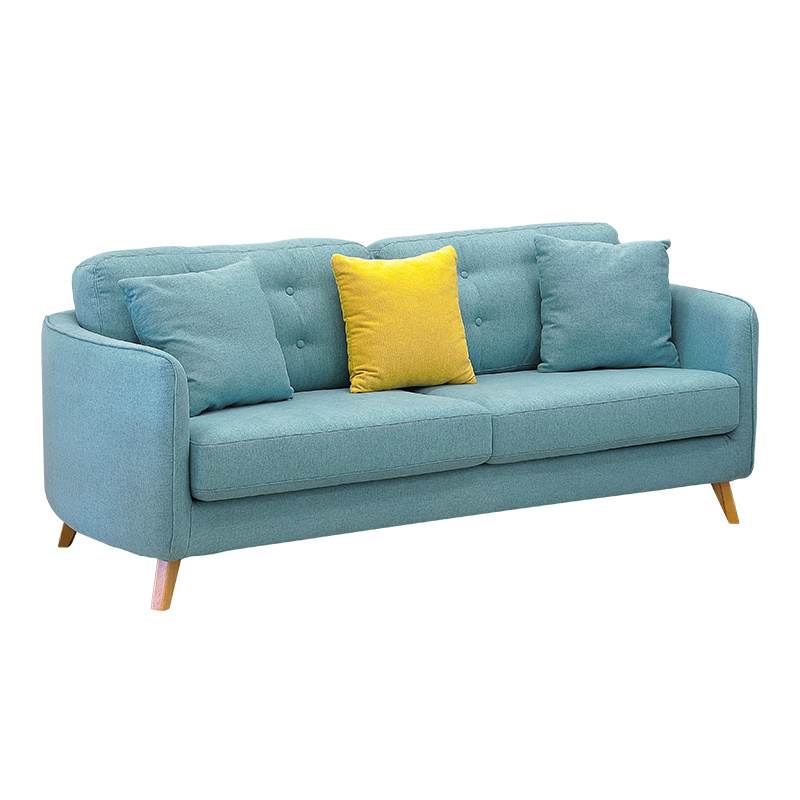 North Europe Style Sofa Furniture Simple Modern Living Room 3 Seater Sofa Single 1 Seat Fabric Sofa