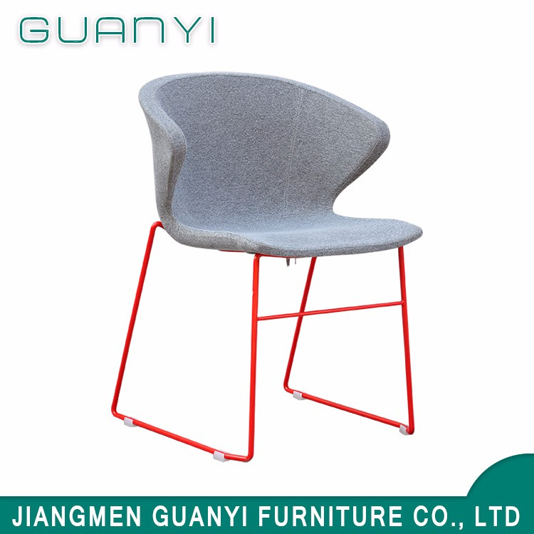 Cheap Metal Frame Dining Industrial Chair with Fabric Sea