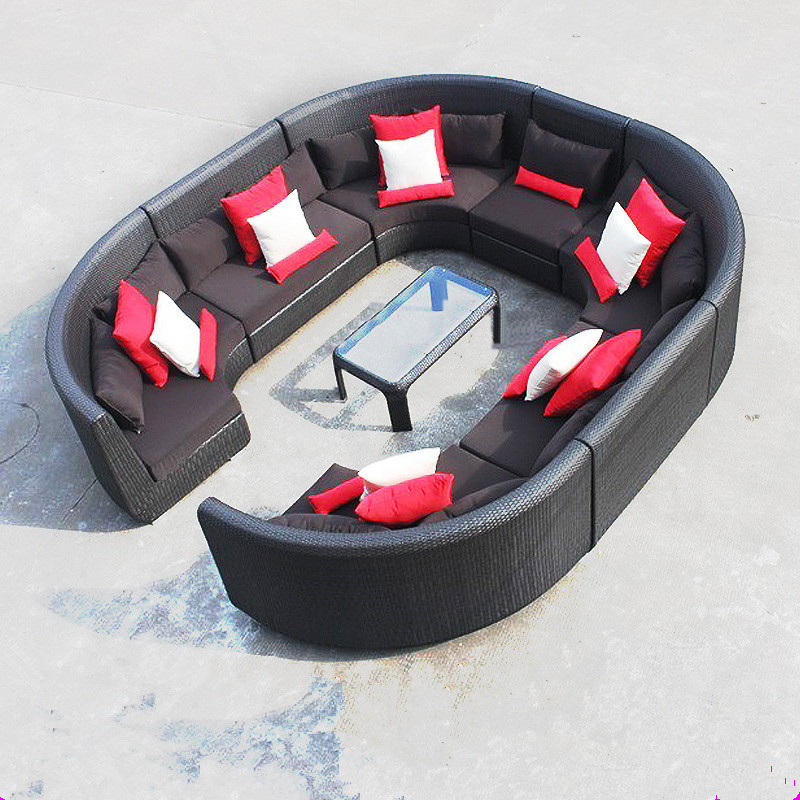 Circular Outdoor Sofa Garden Sofa Wicker Furniture Rattan Sofa Outdoor Furniture S215