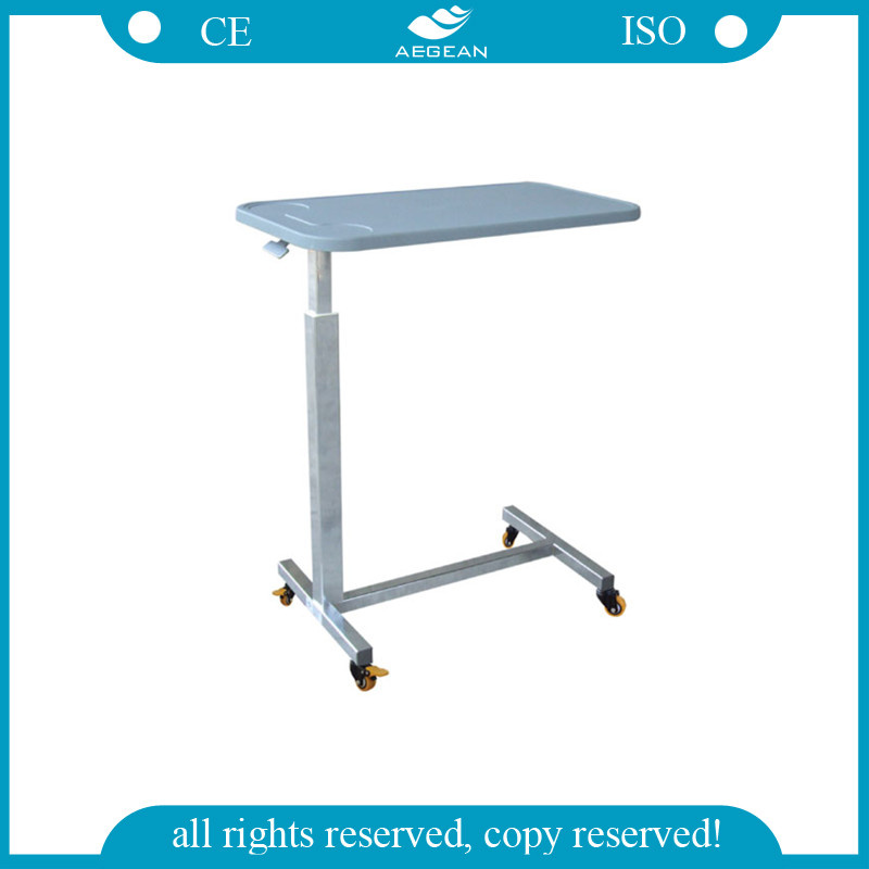 AG-Obt004 ABS Luxrious Gas Spring Controlledadjustable Over Bed Table