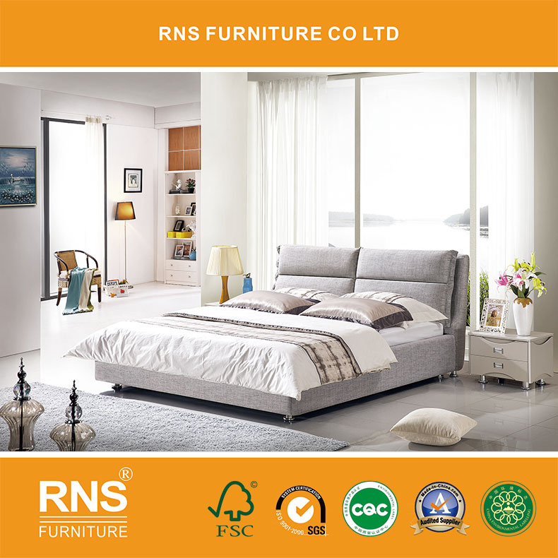 A1101 Grey Style Home Simple Fabric Bed