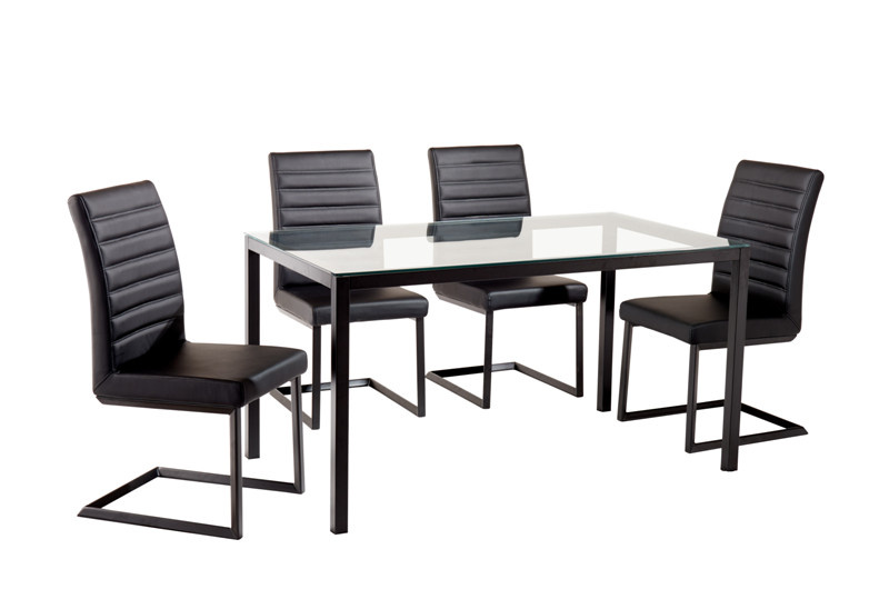 Clear Glass Dining Set Livingroom Furniture (DT054)